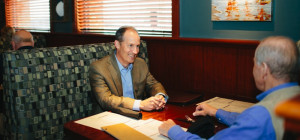 Tad Having Lunch with Clients - Client Services Minnesota