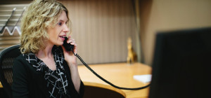 Julie on Phone
