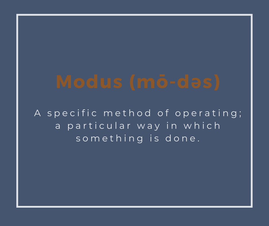 modus (mōdəs)